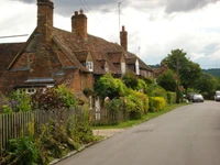 Charming Cottage Facade in a Picturesque Village Neighborhood