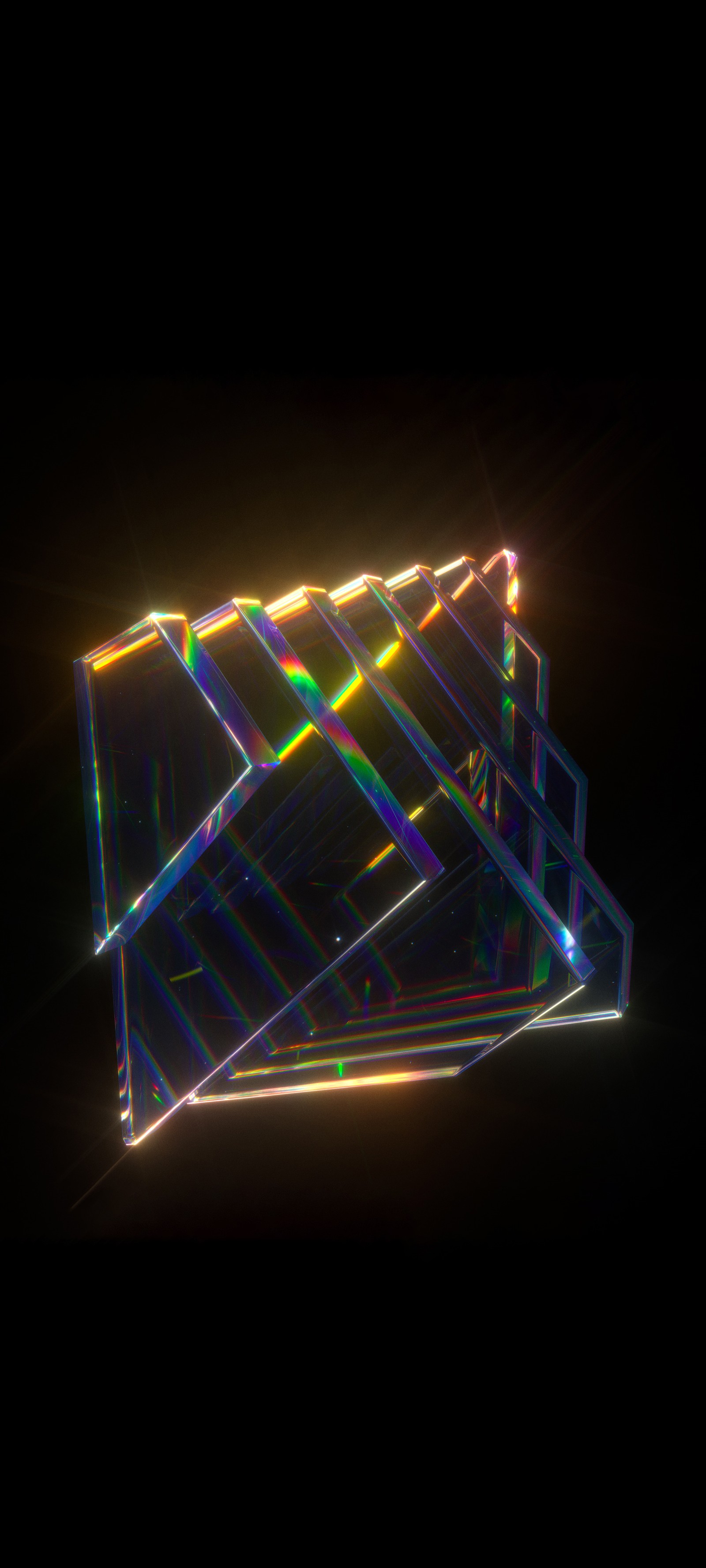 A close up of a glass object with a light shining on it (light, lighting, rectangle, triangle, visual effect lighting)