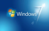 Logo de Windows 7 en fondo azul