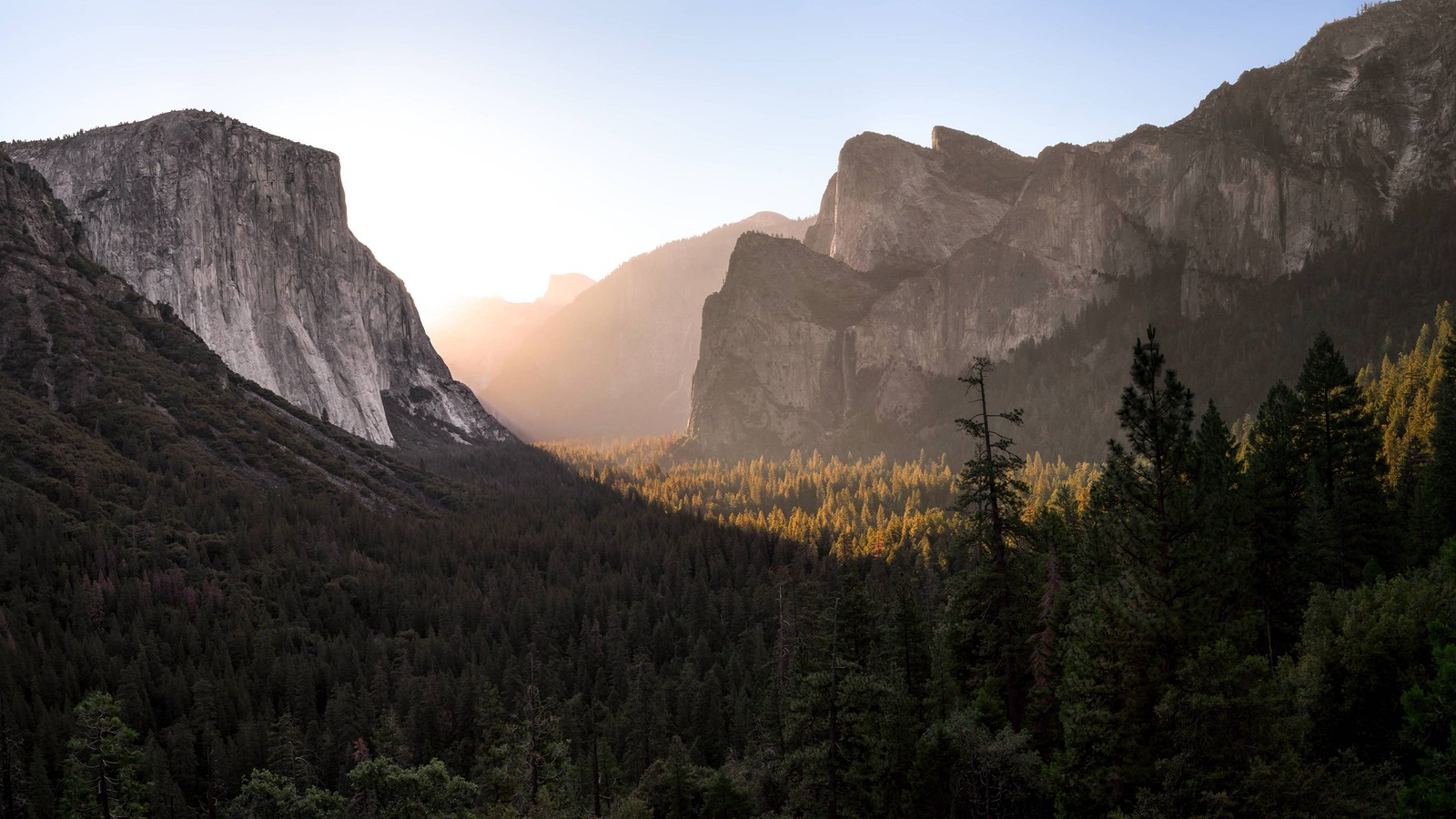 Арафед вид долины с горой на фоне (долина йосемити, yosemite valley, национальный парк, парк, горные образования)