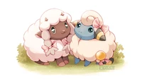 wooloo, mareep, pokemon sword and shield, video game, pokemon wallpaper