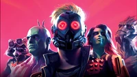 marvels guardians of the galaxy, video game, star lord, gamora, drax wallpaper