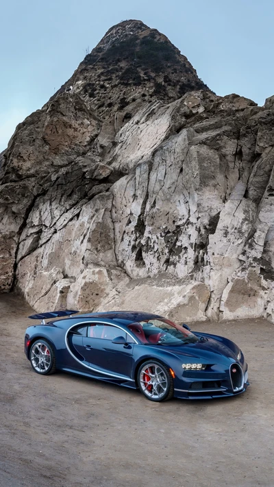 Bugatti Veyron: A Masterpiece of Engineering Against a Majestic Mountain Backdrop