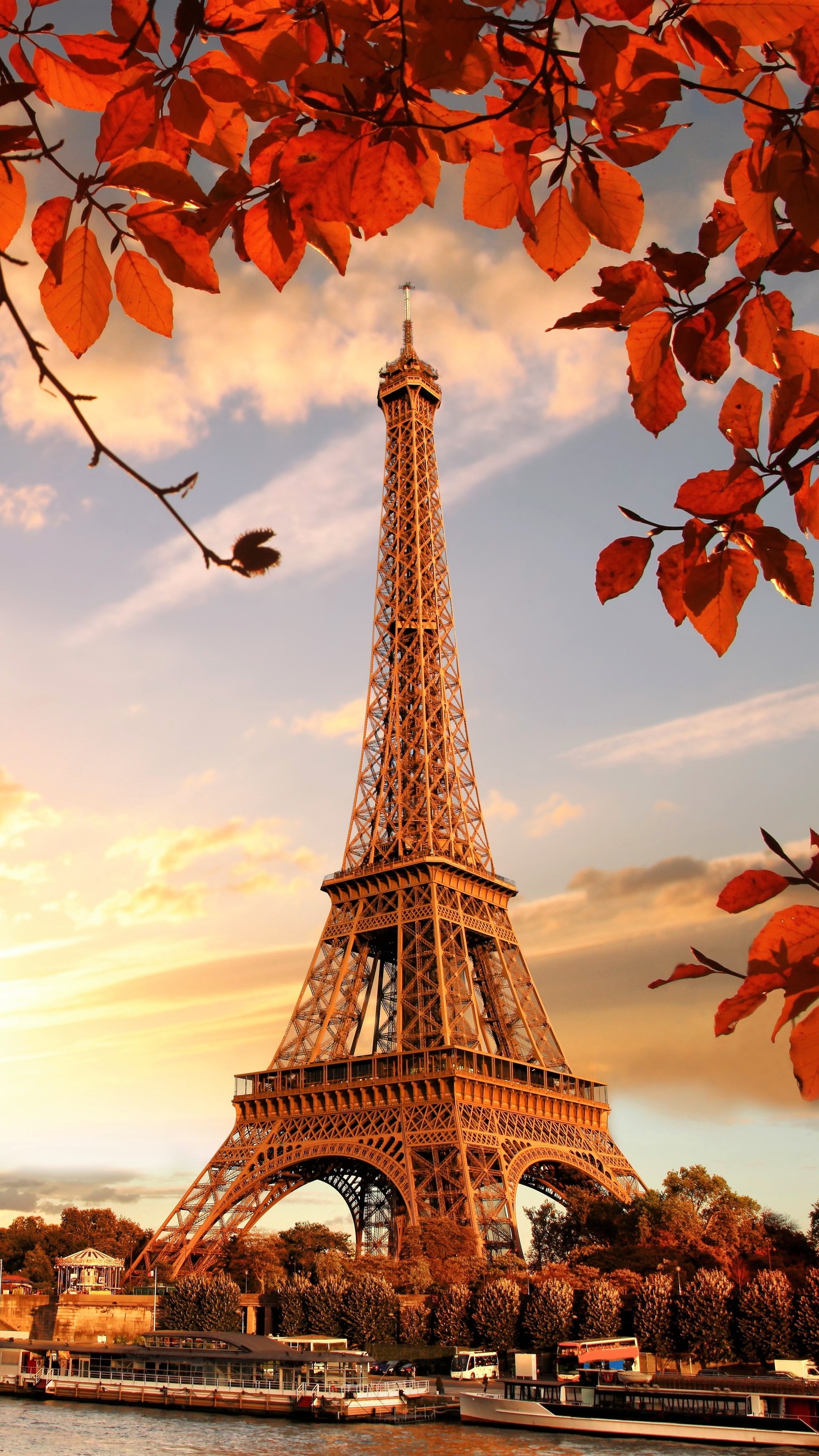 Vue aérienne de la tour eiffel à paris, france (tour eiffel, tour, point de repère, arbre, architecture)