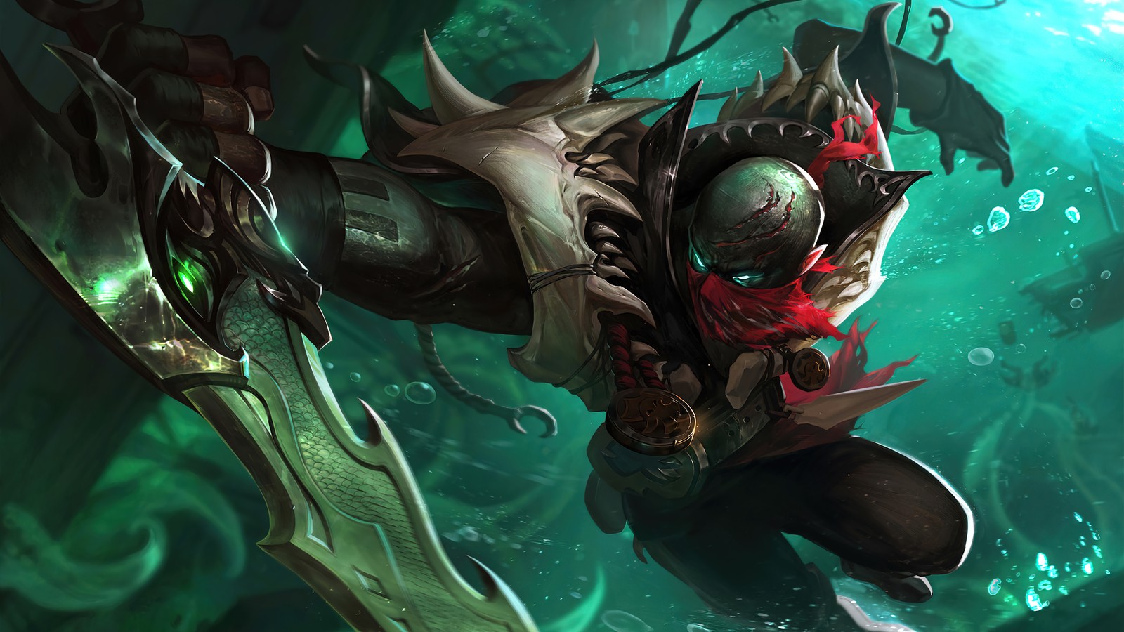 pyke, league of legends, lol, video game wallpaper