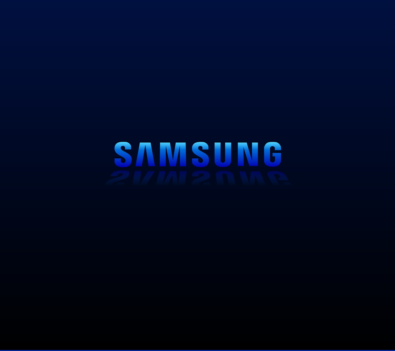 Gros plan d'un logo bleu de samsung sur un fond noir (2017, samsung)