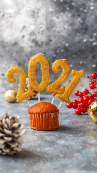 2021, cake, celebration, christmas, decoration wallpaper