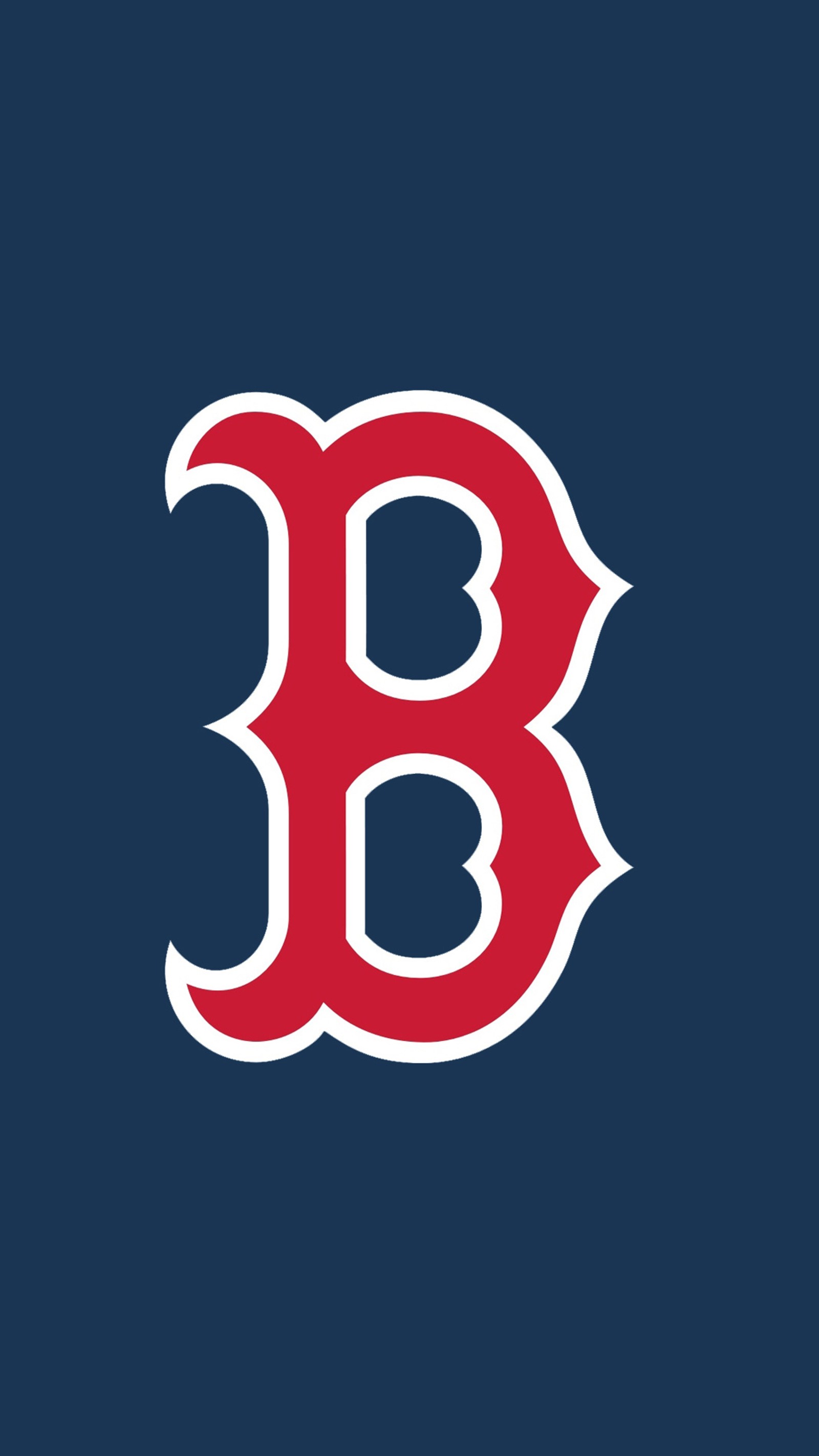 Un primer plano del logotipo de los red sox sobre un fondo azul (béisbol, boston, massachusetts, mlb, nueva inglaterra)