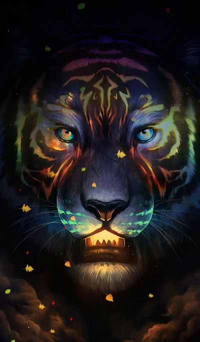 neon, tiger