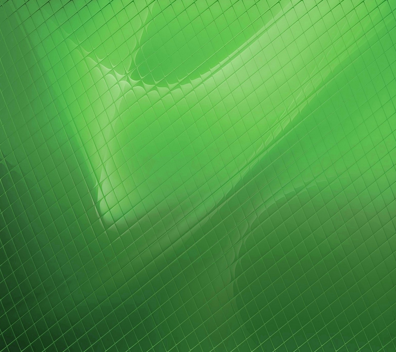 There is a green picture of a man with a tennis racket (abstract, green, tiles)