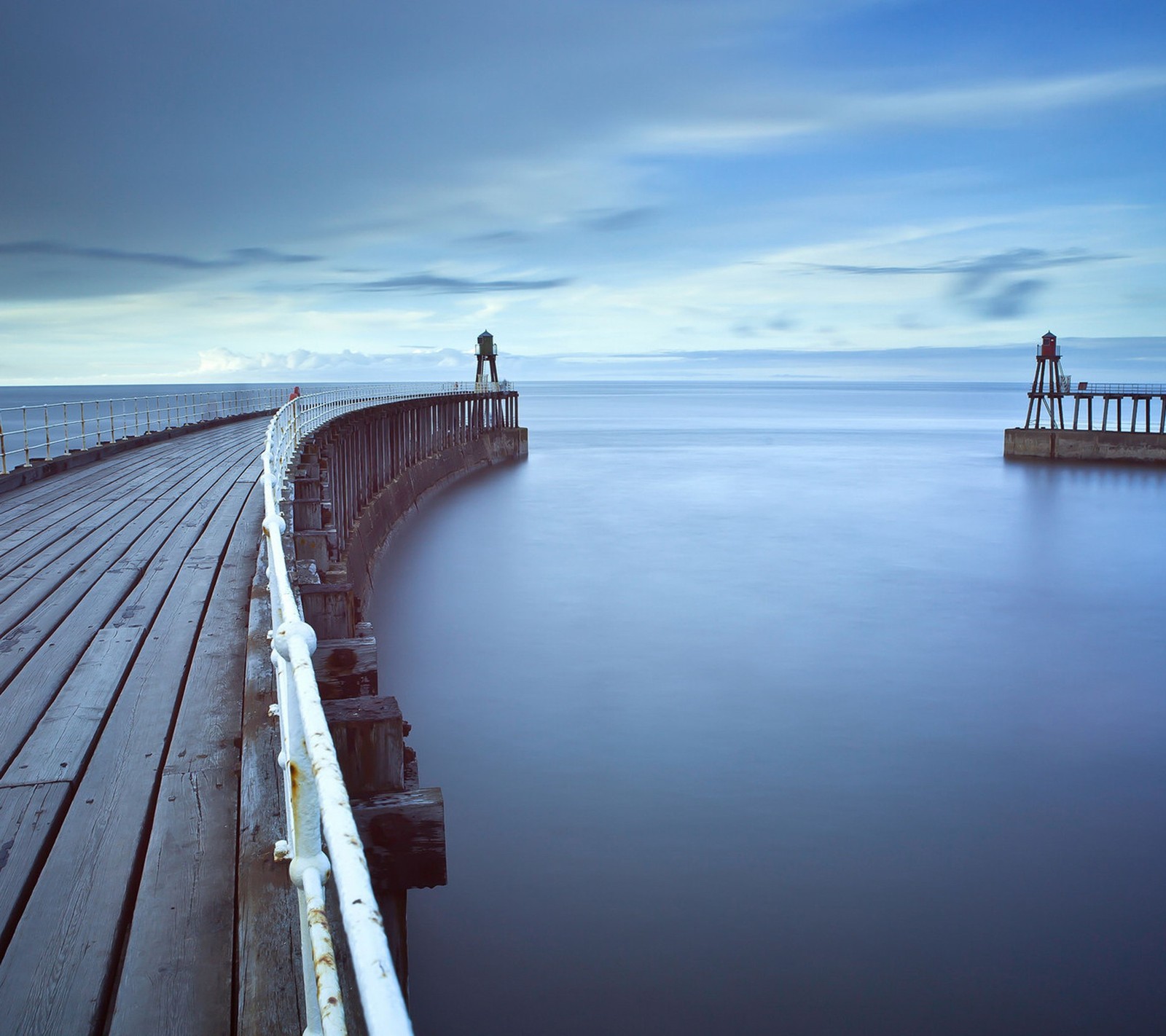 Lade brücke, ozean Hintergrund herunter