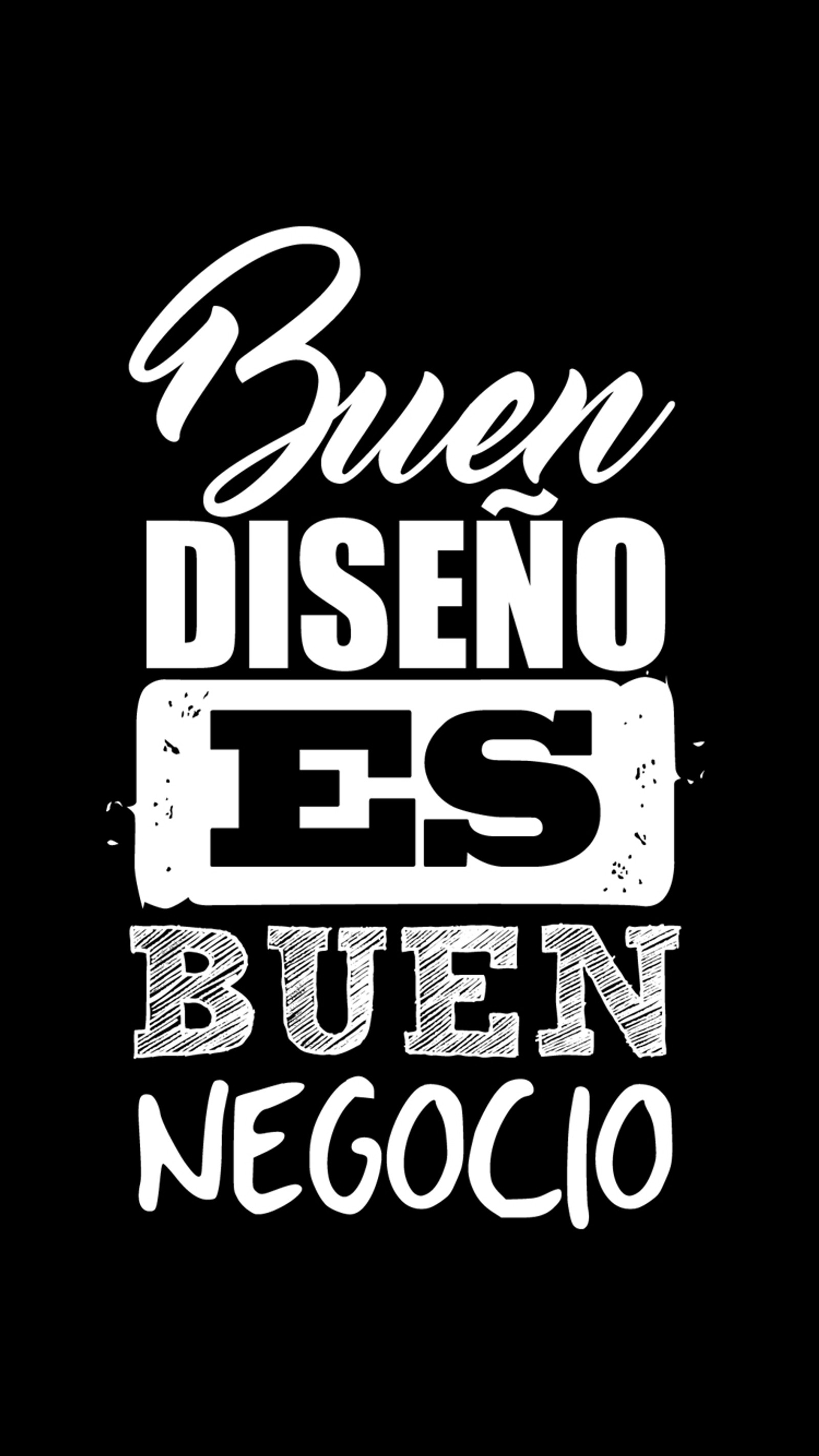 Un primer plano de un cartel en blanco y negro con un texto (bussines, diseño, buen)