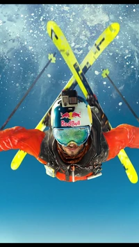 Thrilling Aerial Skiing Adventure in Steep