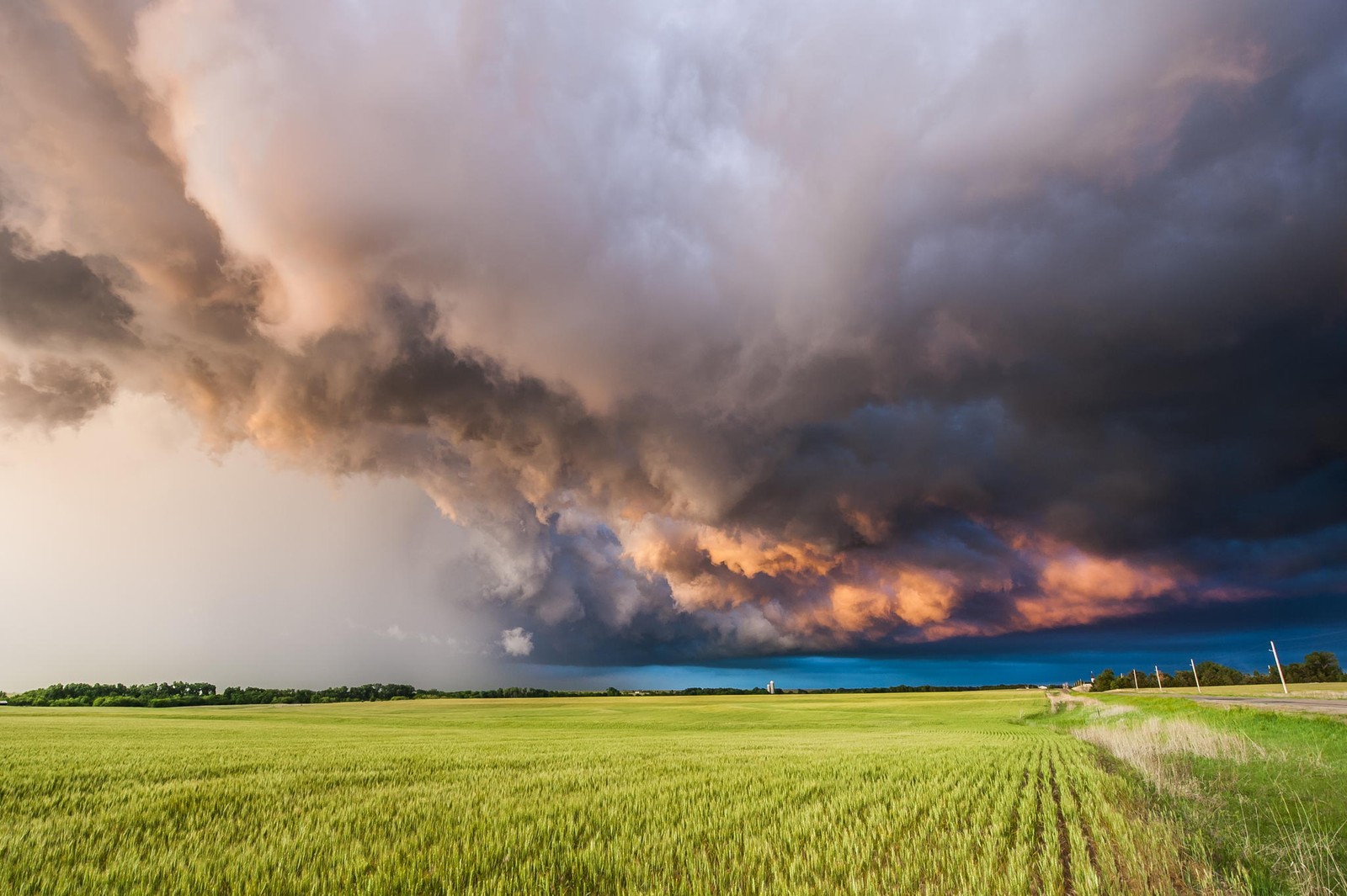 Baixar papel de parede tempestade, nuvem, natureza, campo, pradaria