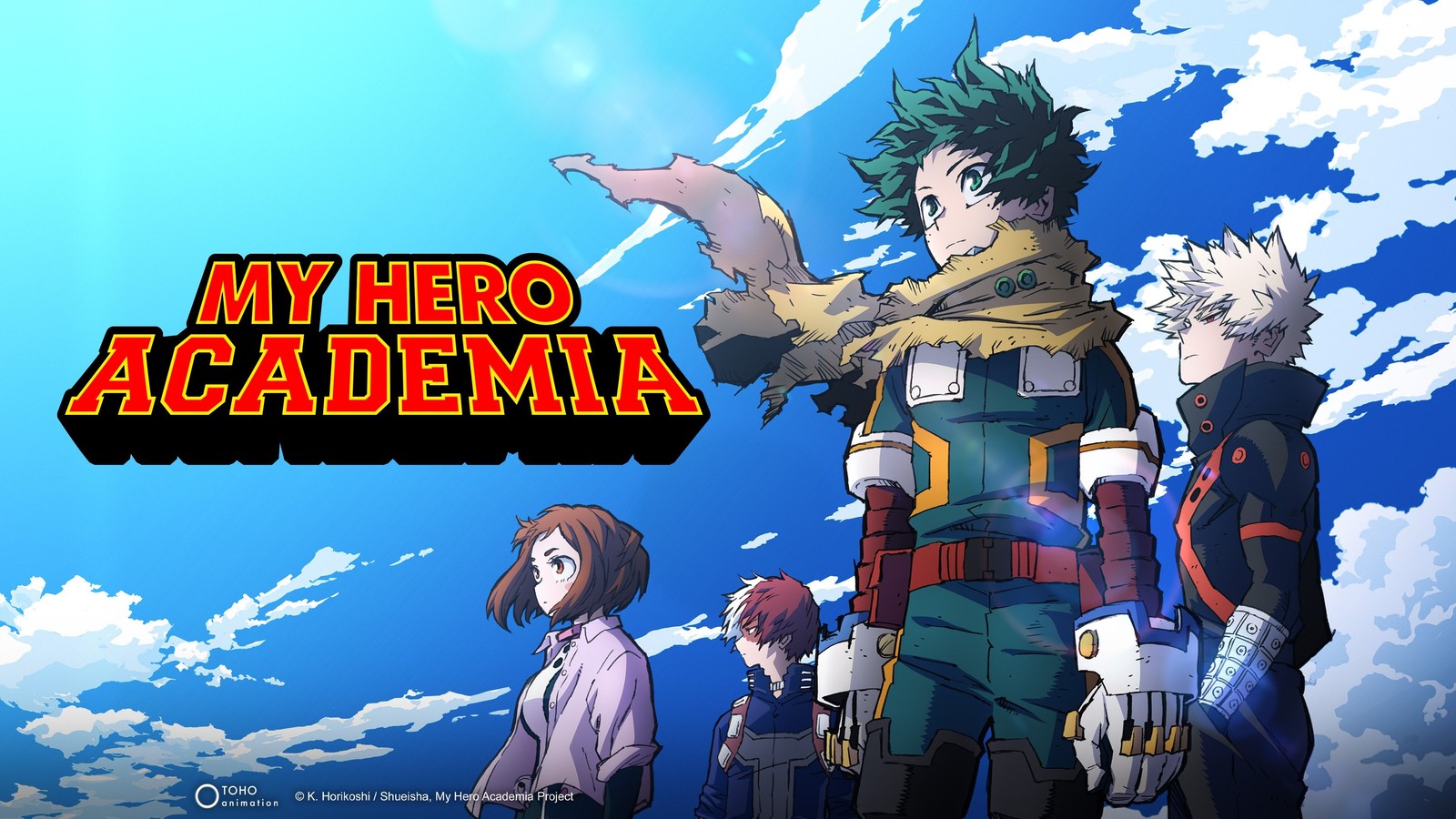 My hero academia anime-hintergründe hd (my hero academia, anime serie, izuku midoriya, ochaco uraraka, katsuki bakugo)