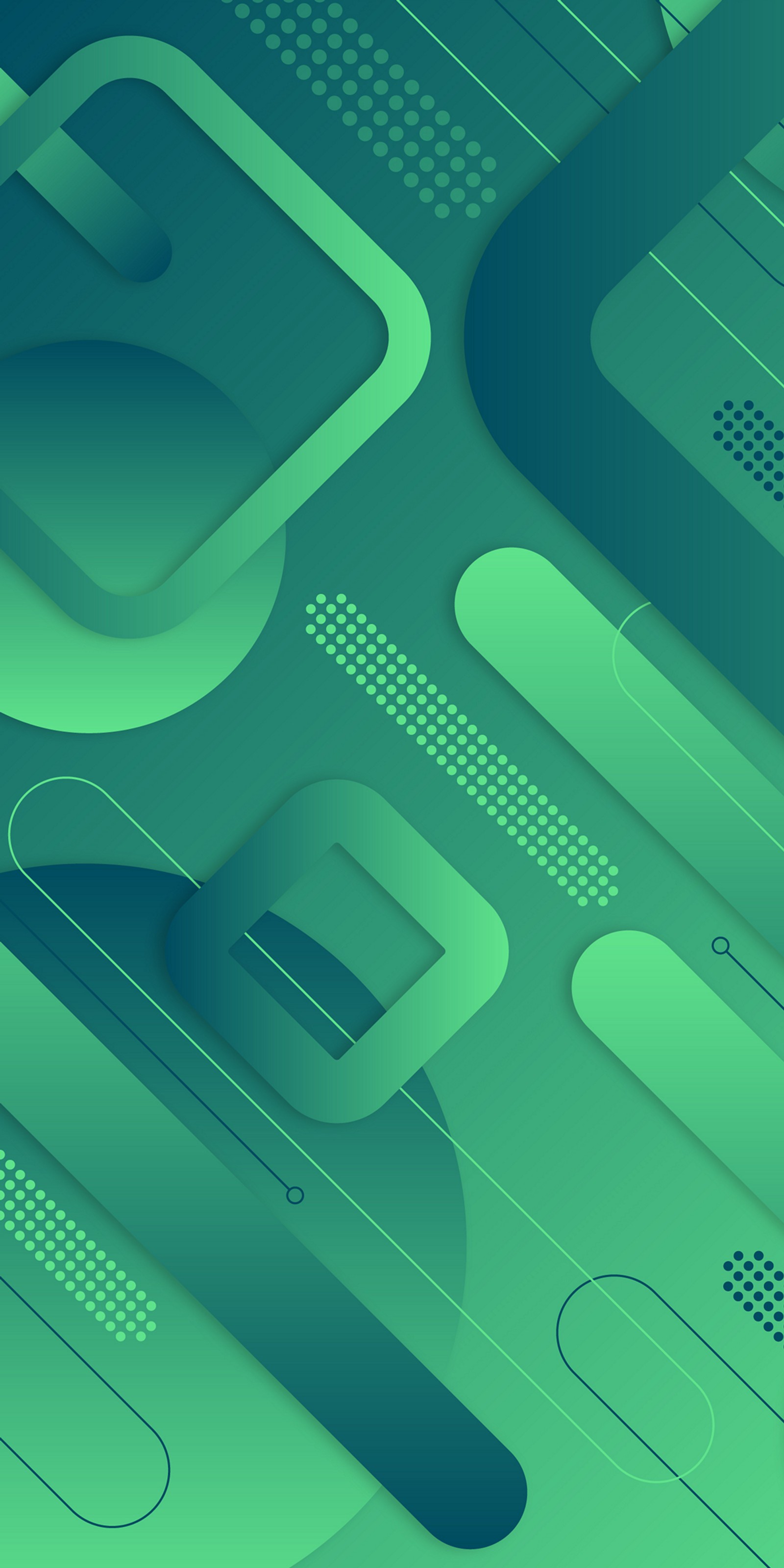 A close up of a green background with a number of different shapes (design, graphic design, art, azure, aqua)