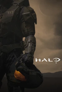 Master Chief in der Dunkelheit, der seinen Helm hält und Widerstandsfähigkeit und Stärke im Halo-Universum verkörpert.