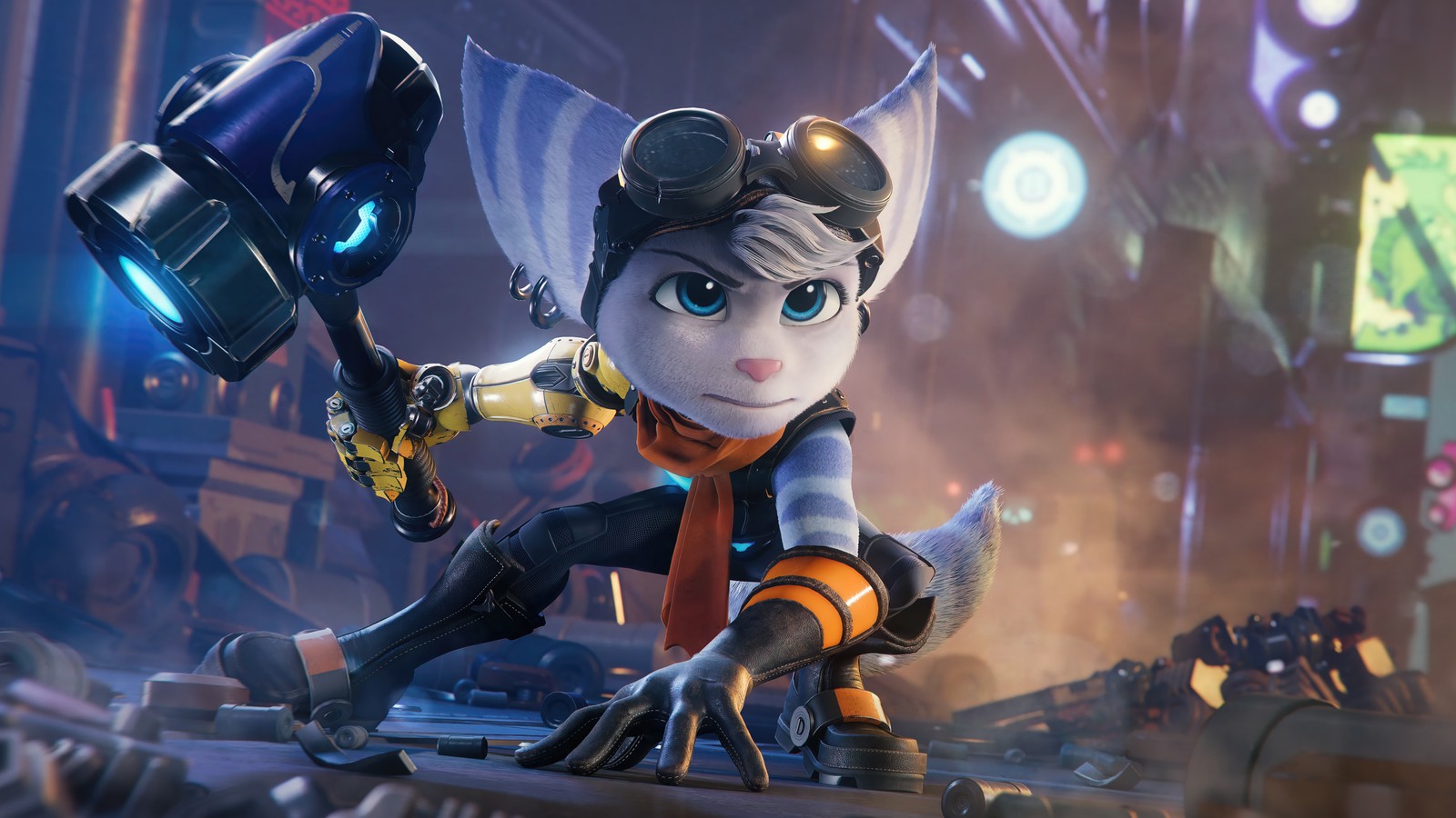 Baixar papel de parede rebite, ratchet clank rift apart, ratchet and clank rift apart, jogo de vídeo