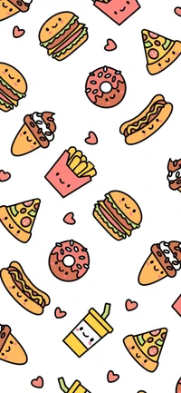 food, white, orange, yellow, line wallpaper