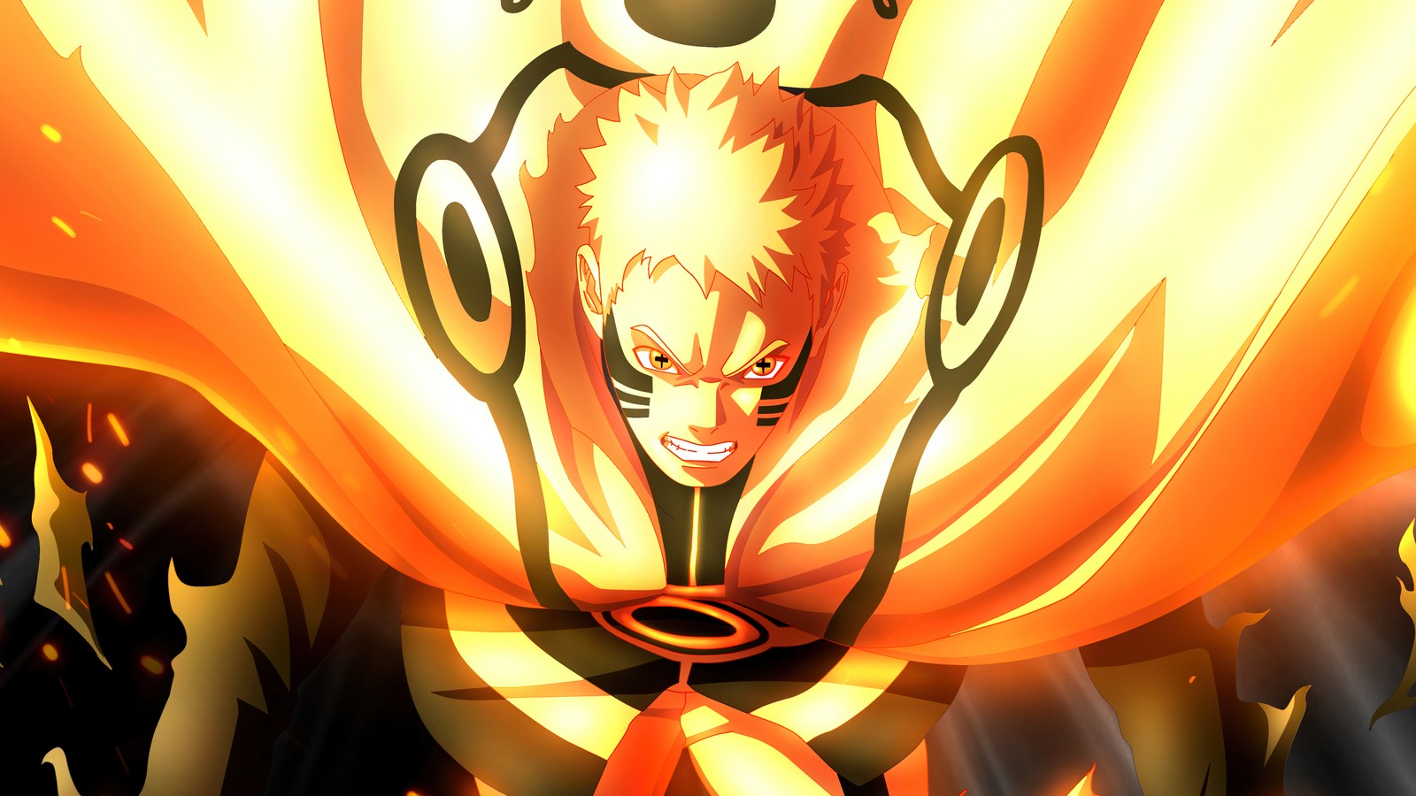 Anime, un golpe, un golpe, un golpe, un golpe, uno (naruto uzumaki, anime, seis caminos modo sabio, six paths sage mode)