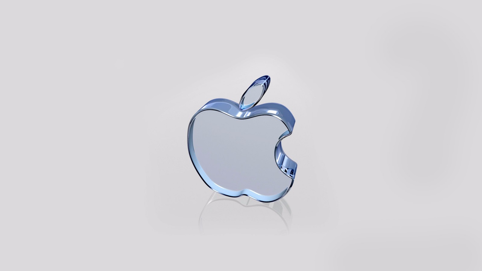 Un logo apple est montré sur une surface blanche (pomme, logo, graphiques, pommes, bleu)