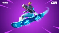 Ação Driftboard de Fortnite: Ande na Neve