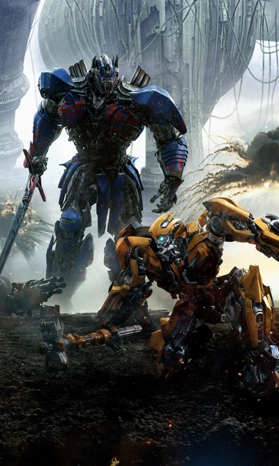 bumblebee, movie, optimus prime, poster, transformers