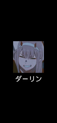 Minimalistische Ästhetik von Zero Two aus Darling in the Franxx