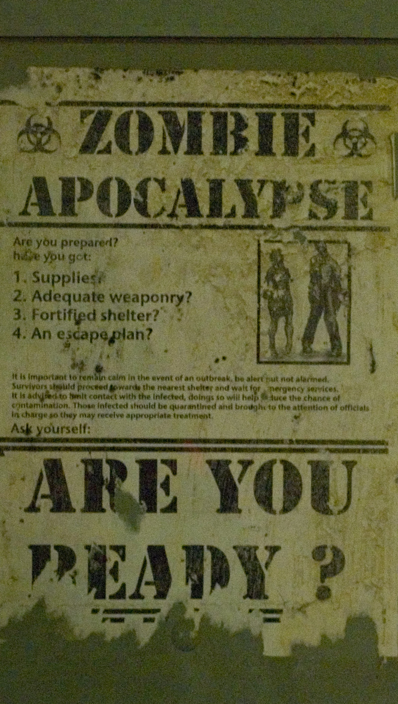 Baixar papel de parede apocalipse, cartaz, abrigo, sobrevivência, zumbi