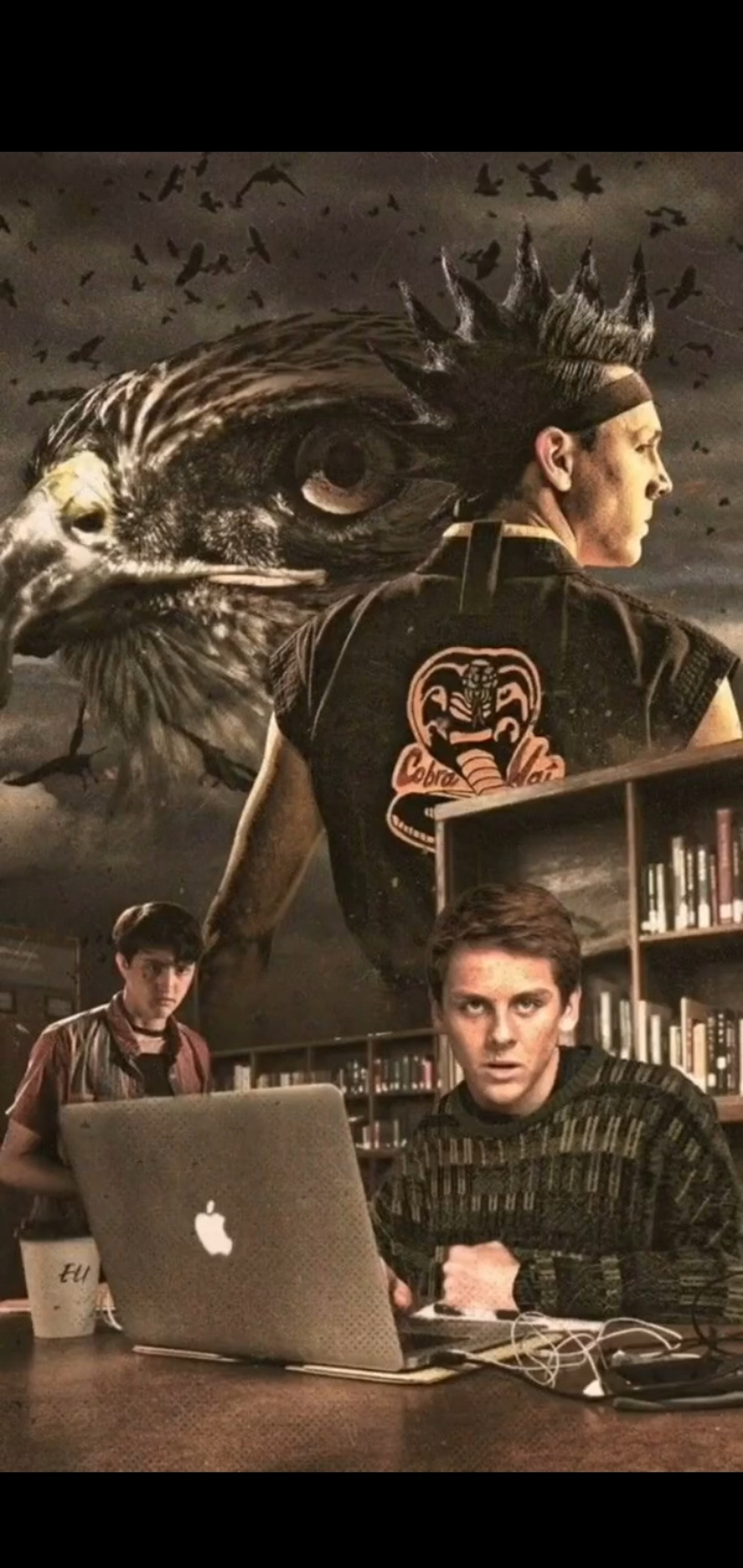 Descargar fondo de pantalla cobra kai, halcón