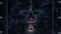 Spider-Man: Miles Morales Upside Down in Action