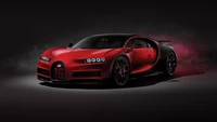 Bugatti Chiron Sport: Um hipercarro deslumbrante em um ambiente escuro