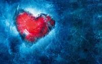 Frozen Heart: A Symbol of Love in a Blue Marine World