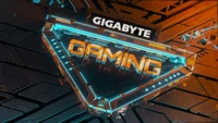 Futuristic Gigabyte Gaming Logo in Digital Art Style