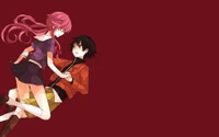 Yuno Gasai und Yukiteru Amano: Ein Moment der Verbindung in einer futuristischen Welt