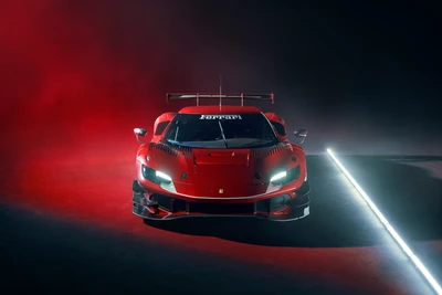 Ferrari 296 GT3: Удивительный гоночный автомобиль в драматической обстановке