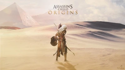 assassins creed origins, ubisoft, пустыня, пейзаж, эолова форма рельефа