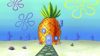 Ananas-Haus von SpongeBob Schwammkopf in Bikini Bottom