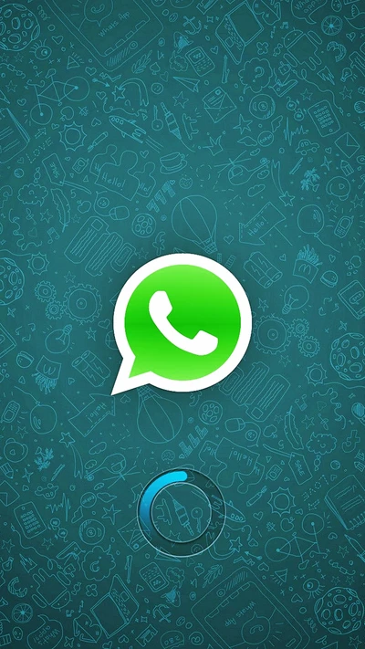 Écran de chargement de l'application WhatsApp