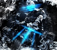 abstract, dead space, game, gun, horror