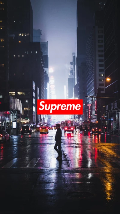 Supreme in the Heart of New York City: A Minimalist Nightscape