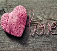 heart, love, romantic, string, thread wallpaper