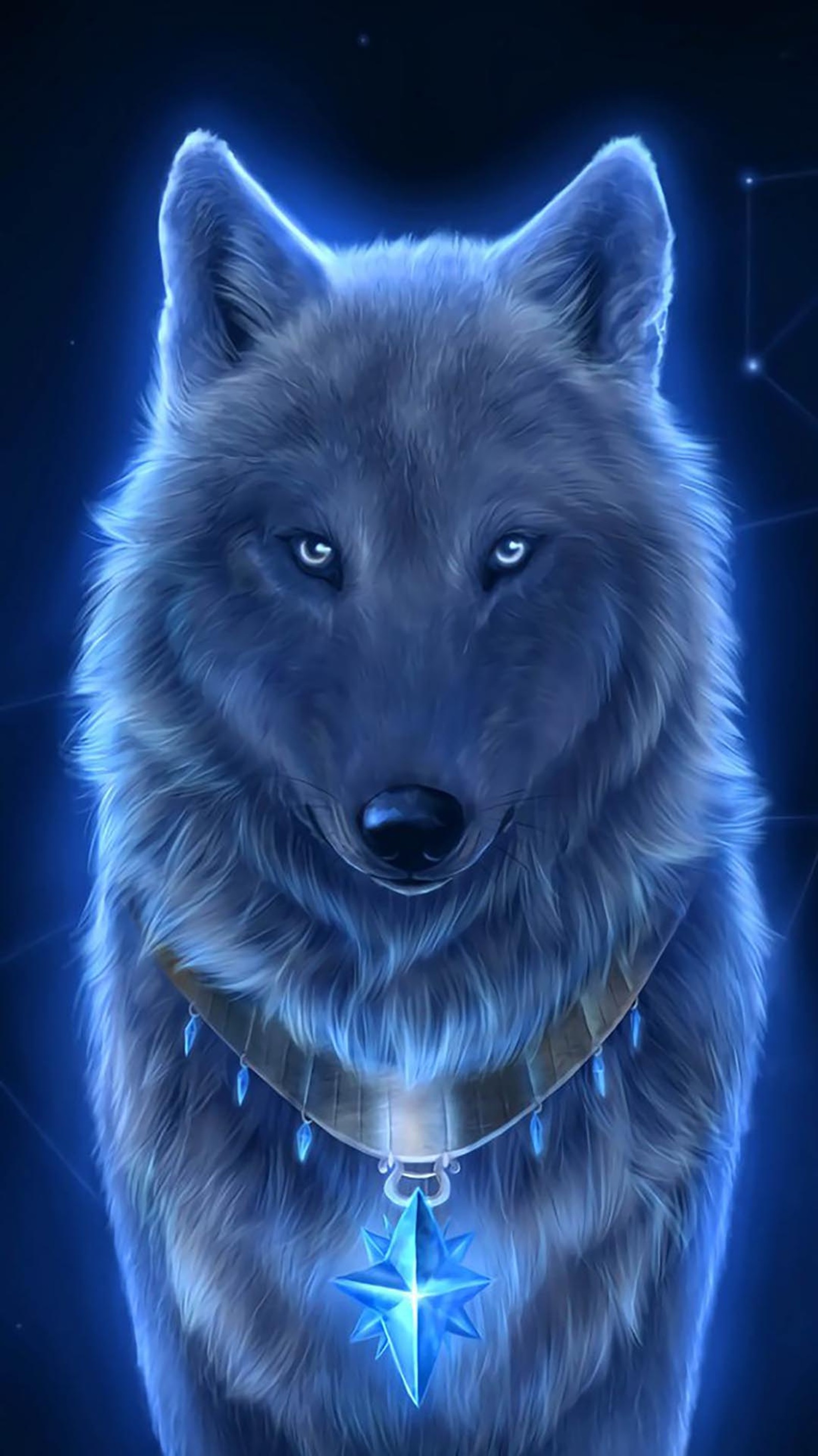 moon, wolf wallpaper