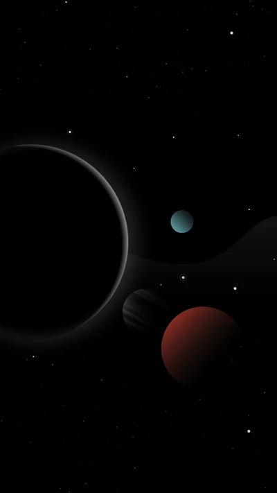 preto, eclipse, galáxia, hd, solar system planets