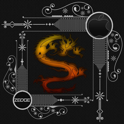 noir, couleurs, design, dragon, feu