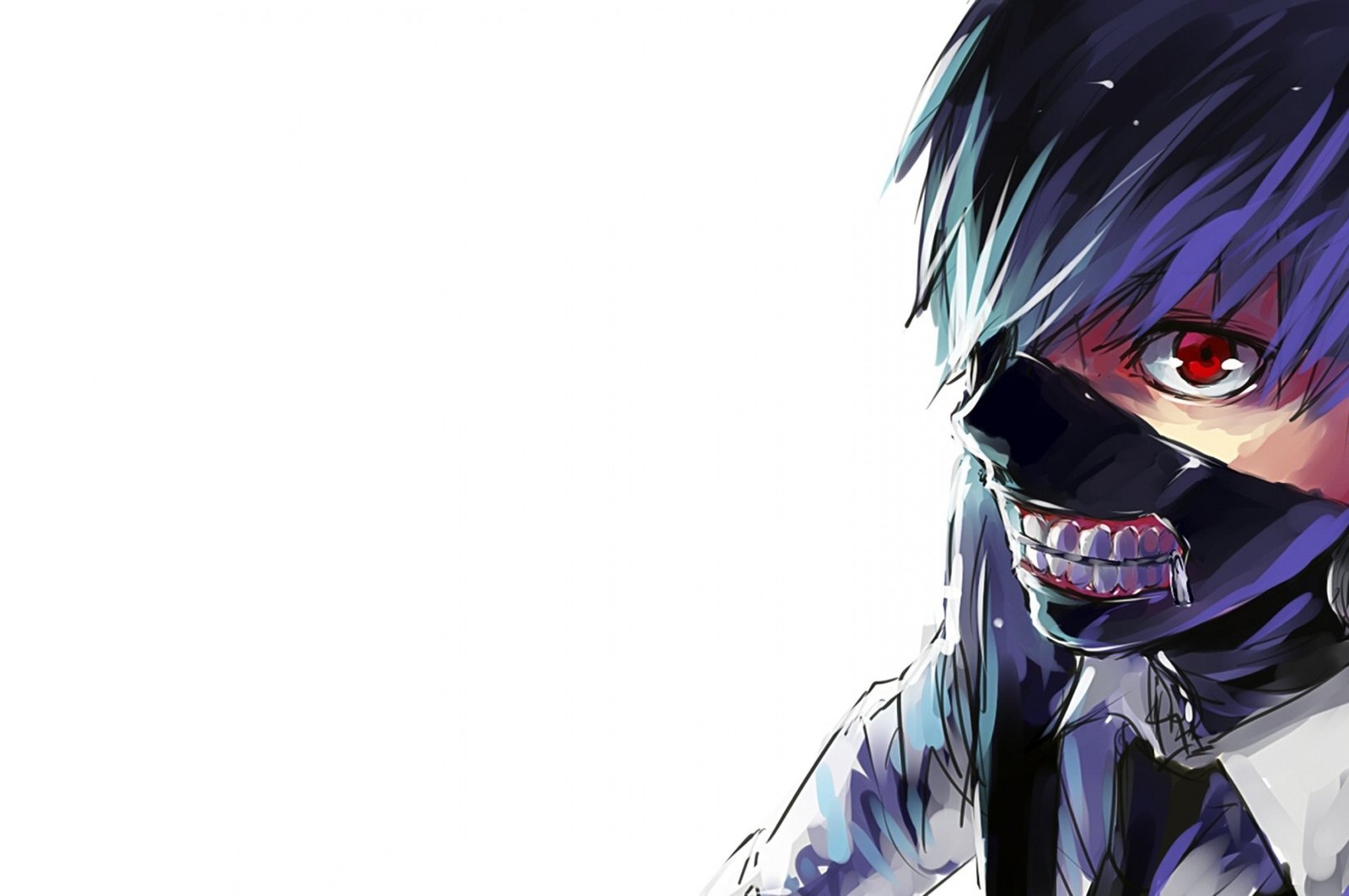 Anime, chica anime, cabello negro, ojos azules, corbata negra, camisa negra (tokyo ghoul, anime, manga, ghoul, genial)