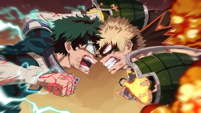 Choc des héros : Izuku Midoriya contre Katsuki Bakugo