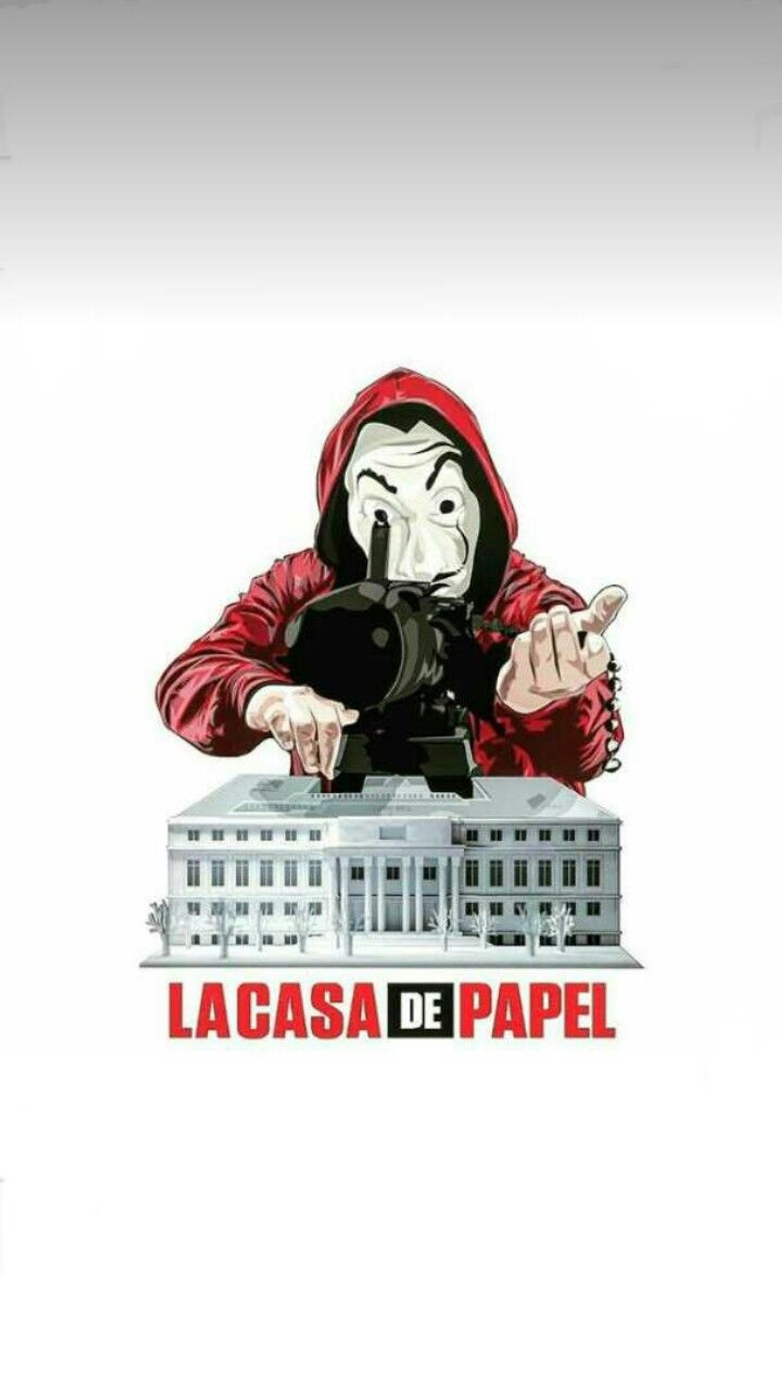 A close up of a person wearing a mask and a gas mask (la casa de papel, red, serie)