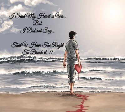 Alone by the Sea: A Heartbroken Boy's Silent Sorrow