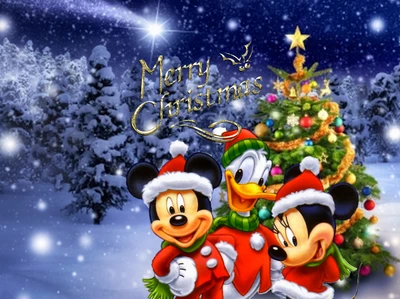 disney, feliz natal, mickey mouse, neve, inverno